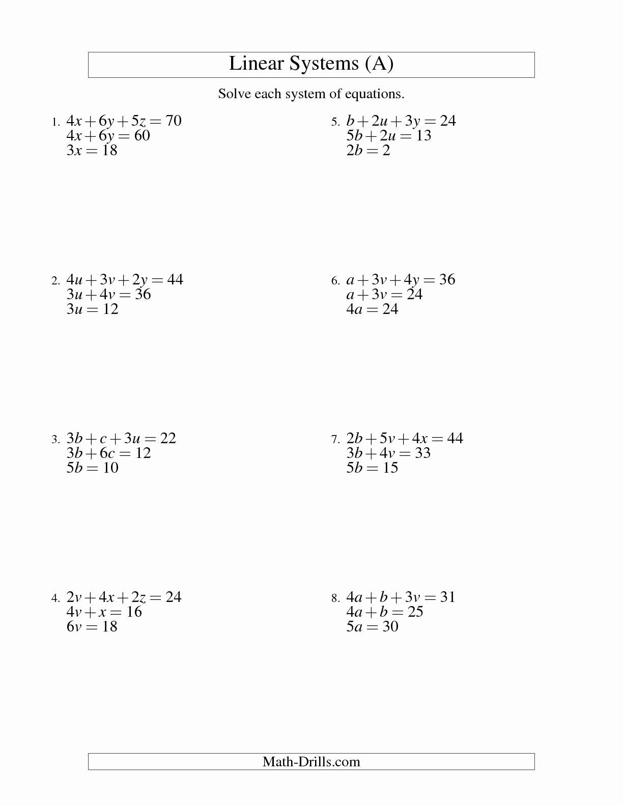 Solving Systemssubstitution Worksheet  Briefencounters Regarding Solving Systems Of Equations By Substitution Worksheet Answers
