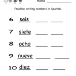 Spanish Number Worksheet  Free Kindergarten Learning Worksheet For Kids Intended For Spanish Phonics Worksheets