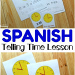 Spanish Worksheets For Kids Spanish Telling Time Worksheets Pack Along With Spanish Worksheets For Kids