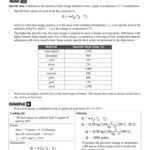 Specific Heat And Calculating Specific Heat Worksheet Answers