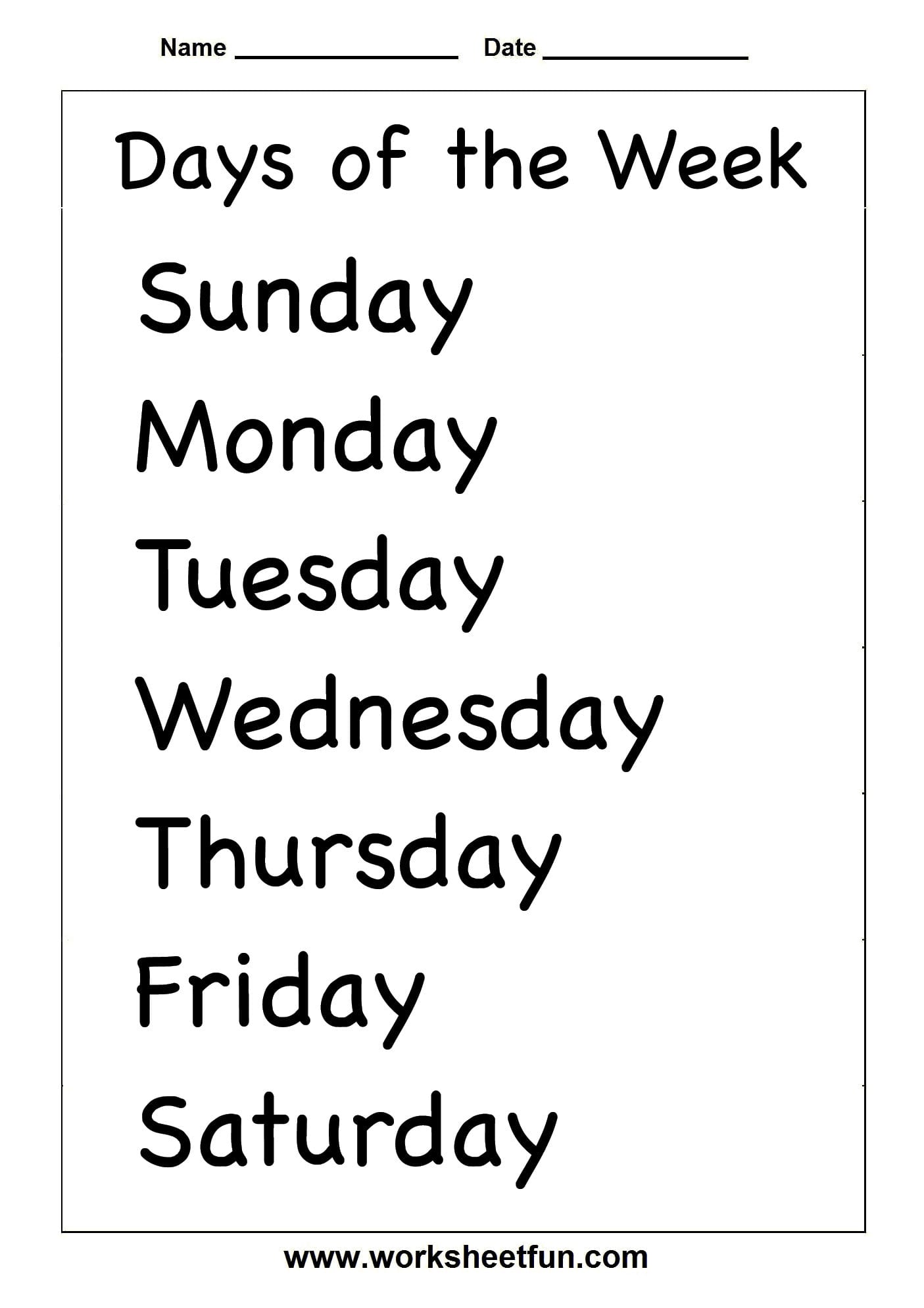 Spelling – Days Of The Week  Free Printable Worksheets – Worksheetfun For Spanish Days Of The Week Worksheet Pdf