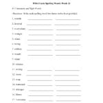 Spelling Worksheets  Fifth Grade Spelling Worksheets And 2Nd Grade Spelling Worksheets Pdf