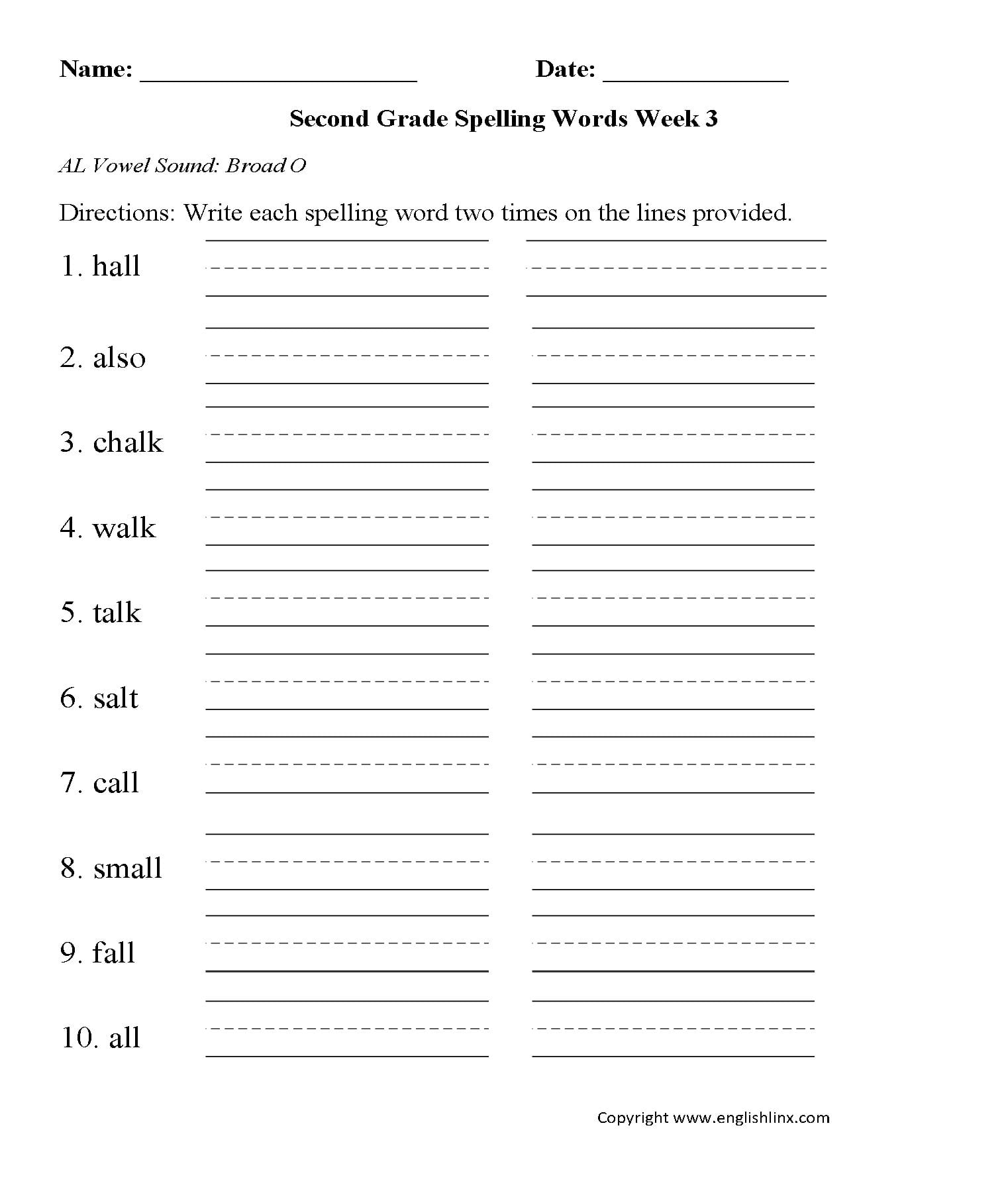 Spelling Worksheets  Second Grade Spelling Worksheets Or Spelling Color Words Worksheet