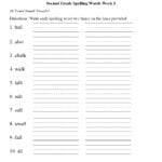 Spelling Worksheets  Second Grade Spelling Worksheets Throughout 1St Grade Spelling Worksheets