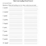 Spelling Worksheets  Third Grade Spelling Worksheets Pertaining To 3Rd Grade Spelling Worksheets