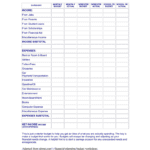 Starter Budget Worksheet For College Students With Financial Expenses Worksheet