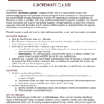 Subordinate Clauses For Subordinate Clause Worksheet