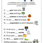 Sustantivos Worksheet  Free Esl Printable Worksheets Madeteachers Regarding Espanol Para Ninos Worksheets