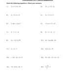 Systems Of Equations Worksheet Pdf Pertaining To Solving Systems Of Equations By Substitution Worksheet Pdf