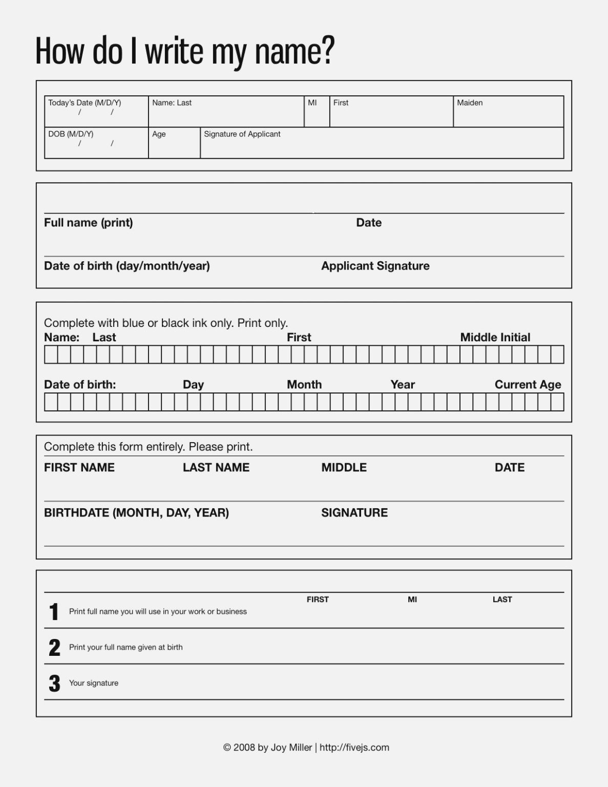 Teaching Children How To Fill Out Forms  Sites For All Tutors Pertaining To Filling Out Forms Worksheets Pdf