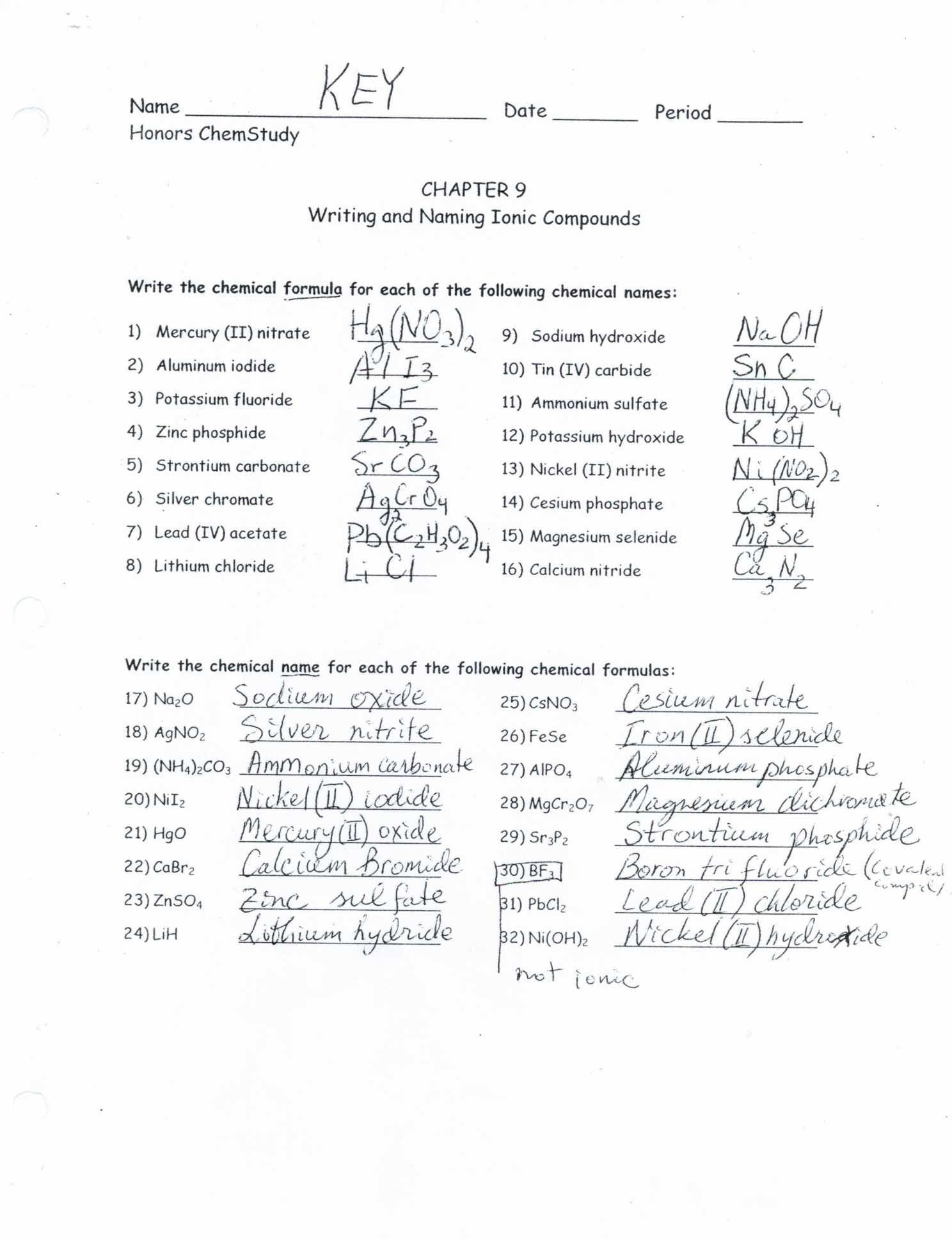 Ternary Ionic Compounds Worksheet  Soccerphysicsonline With Ternary Ionic Compounds Worksheet