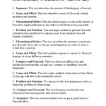 Text Structure Worksheet 10  Answers With Identifying Text Structure Worksheets