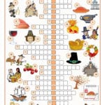 Thanksgiving Crossword Puzzle Worksheet  Free Esl Printable Also Esl Thanksgiving Worksheets Adults
