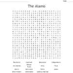The Battle Of The Alamo Word Search  Wordmint In The Alamo Worksheet Answers