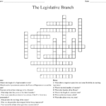 The Legislative Branch Crossword  Wordmint Also Legislative Branch Worksheet Answers