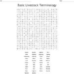 The Livestock Industry Word Search  Wordmint For The Livestock Industry Worksheet Answers