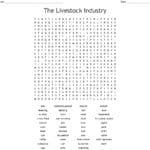The Livestock Industry Word Search  Wordmint Inside The Livestock Industry Worksheet Answers