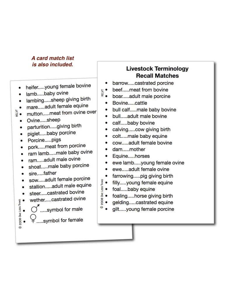 The Livestock Industry Worksheet Answers Terminology Recall One Less Throughout The Livestock Industry Worksheet Answers