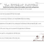 The Sprinkler Surprise Grammar Worksheet  Squarehead Teachers For Grammar And Punctuation Worksheets