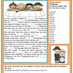 The Story Of Thanksgiving Worksheet  Free Esl Printable Worksheets With Thanksgiving Reading Comprehension Worksheets