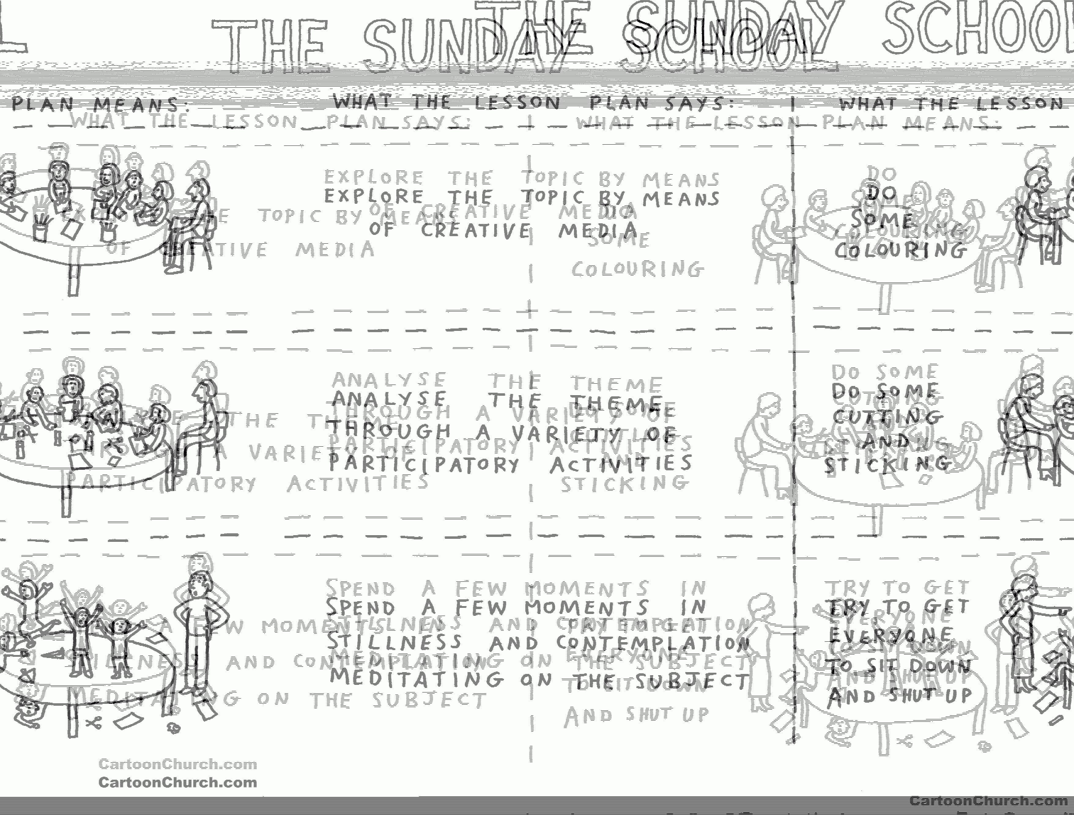 The Sunday School  Cartoonchurch And Sunday School Worksheets
