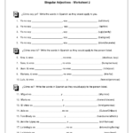 Third Grade Spanish Worksheets  Justswimfl Throughout Basic Spanish Worksheets Pdf