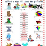Toys Vocabulary  Interactive Worksheet Throughout Esl Vocabulary Worksheets