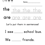 Tracing Sentences Worksheets Pdf With Sensational Sight Words Multi Or Sight Word Sentences Worksheets