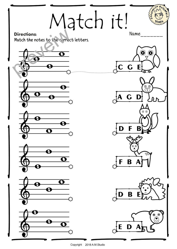 Treble Clef Worksheets — excelguider.com