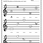 Treble Clef Note Naming Worksheets For Spring5  Anastasiya Regarding Treble Clef Worksheets