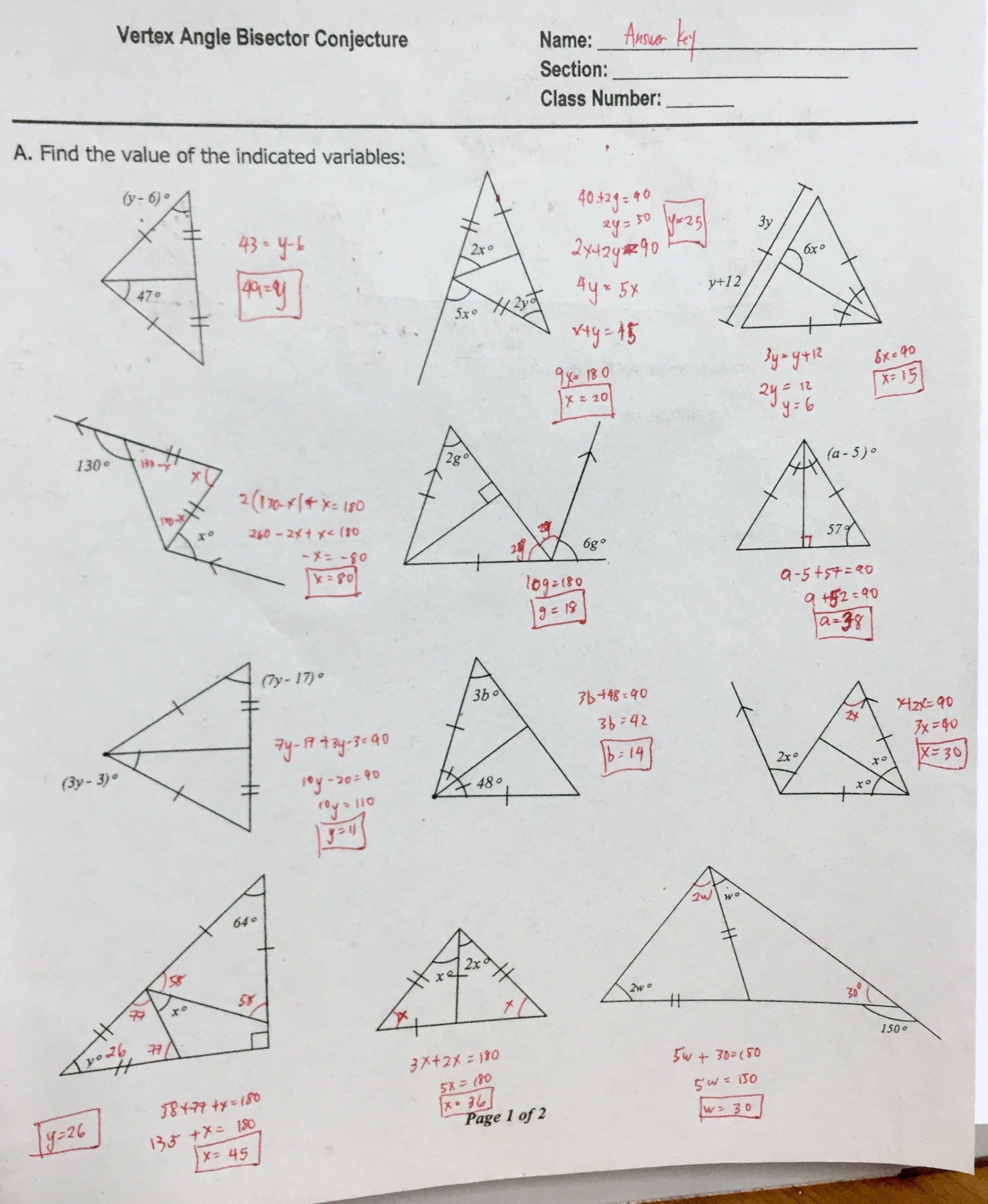 Triangle Sum And Exterior Angle Theorem Worksheet Multiplication Inside Triangle Sum And Exterior Angle Theorem Worksheet