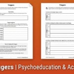 Triggers Worksheet  Therapist Aid And Trauma Worksheets Therapy
