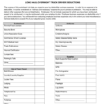 Truck Driver Expense Blank Forms  Fill Online Printable Fillable Throughout Truck Driver Expenses Worksheet