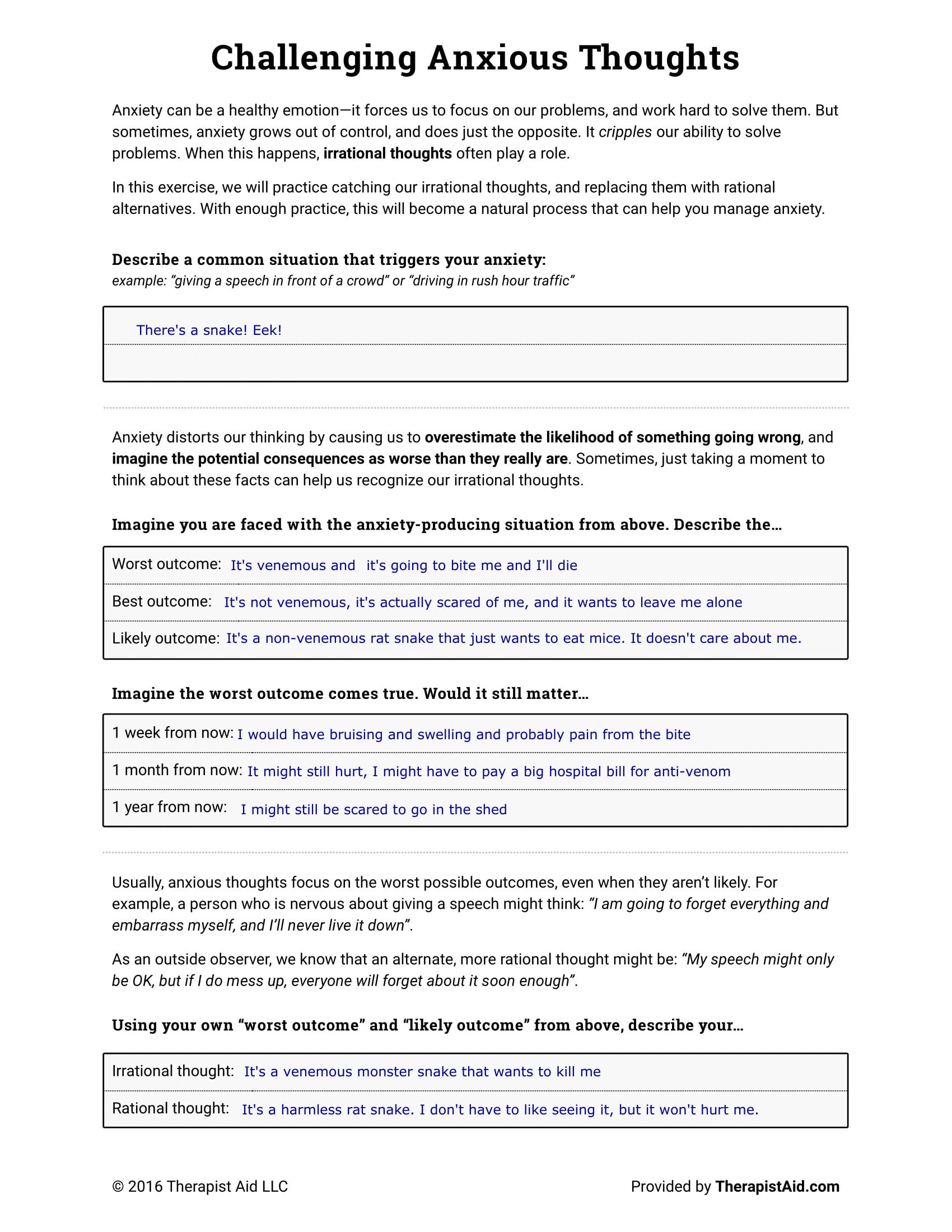 Two Worksheets To Help Adults With Disabilities Overcome Anxiety Within Anxiety Worksheets For Adults