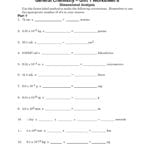 Unit 1 Worksheet 6 General Chemistry Dimensional Analysis For Dimensional Analysis Worksheet Chemistry