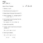 Unit 9 Worksheet For Worksheet Factoring Trinomials Answers Key