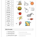 Vocabulary Matching Worksheet  Food Worksheet  Free Esl Printable And Esl Vocabulary Worksheets