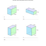 Volume And Surface Area Of Rectangular Prisms With Decimal Numbers A With Volume Of Rectangular Prism Worksheet