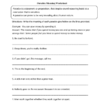 Warm Up To Paradox Worksheet Answers Figurative Language Worksheets With Figurative Language Worksheet 1