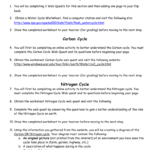 Water Cycle Directions Water Cycle Carbon Cycle Nitrogen Cycle For Nitrogen Cycle Worksheet