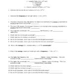 Wavelength And Frequency Worksheet  Oaklandeffect Pertaining To Chemistry Worksheet Wavelength Frequency And Energy Of Electromagnetic Waves Key