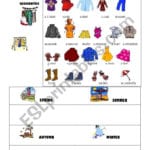 Weather And Clothes  Esl Worksheetminie Intended For Sorting Clothes Worksheet