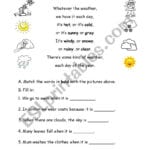 Weather Ways  Poem And Comprehension  Esl Worksheetdavandra As Well As Poetry Comprehension Worksheets
