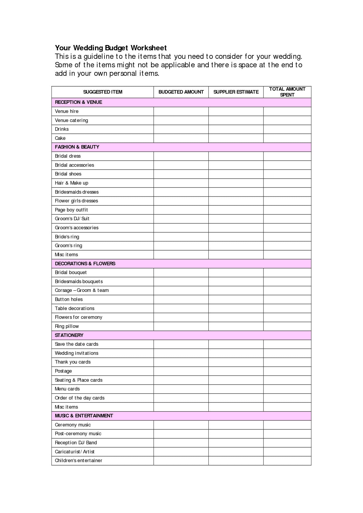 Wedding Flower Planning Worksheet Math Worksheets Regarding Wedding Flower Planning Worksheet