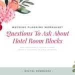 Wedding Planning Worksheet Questions To Ask About Blocking  Etsy Or Wedding Flower Planning Worksheet