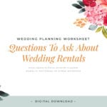 Wedding Planning Worksheet Questions To Ask About Wedding  Etsy Regarding Wedding Flower Planning Worksheet