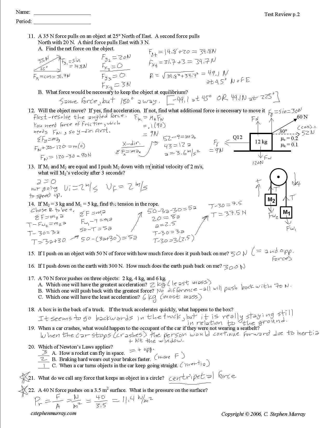 Weight Friction And Equilibrium Worksheet Answers First Grade Math With Regard To Weight Friction And Equilibrium Worksheet Answers