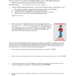 Weightlessness  The Physics Classroom Inside Circular And Satellite Motion Worksheet Answers