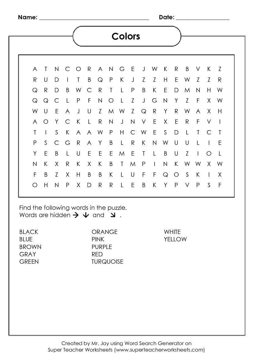 Word Search Puzzle Generator Along With Super Teacher Worksheets Com