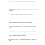 Work And Power Practice Problems With Regard To Work Power And Energy Worksheet Answer Key